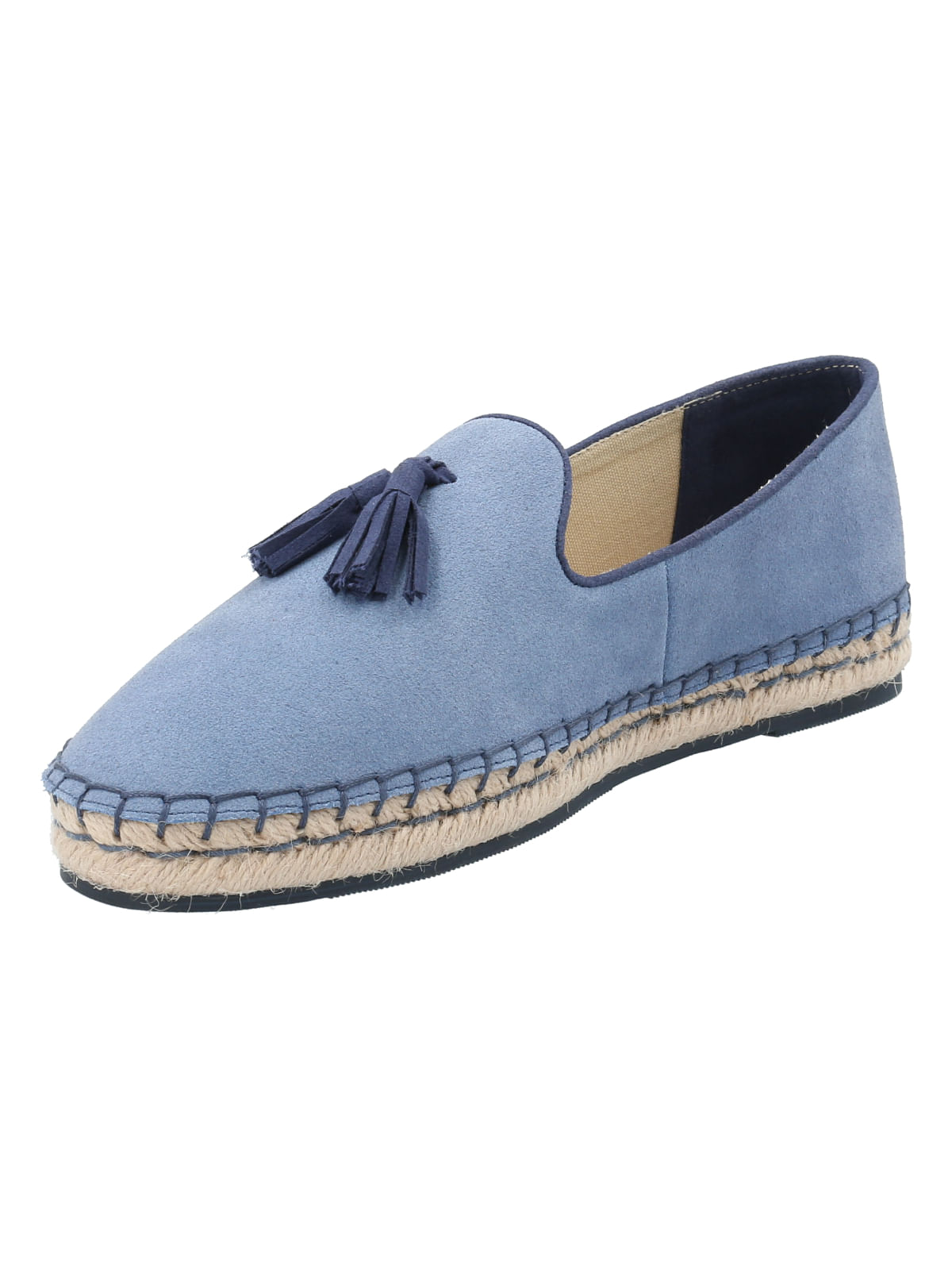 Alpargata Cuero Mujer Amareza Azul Rockford