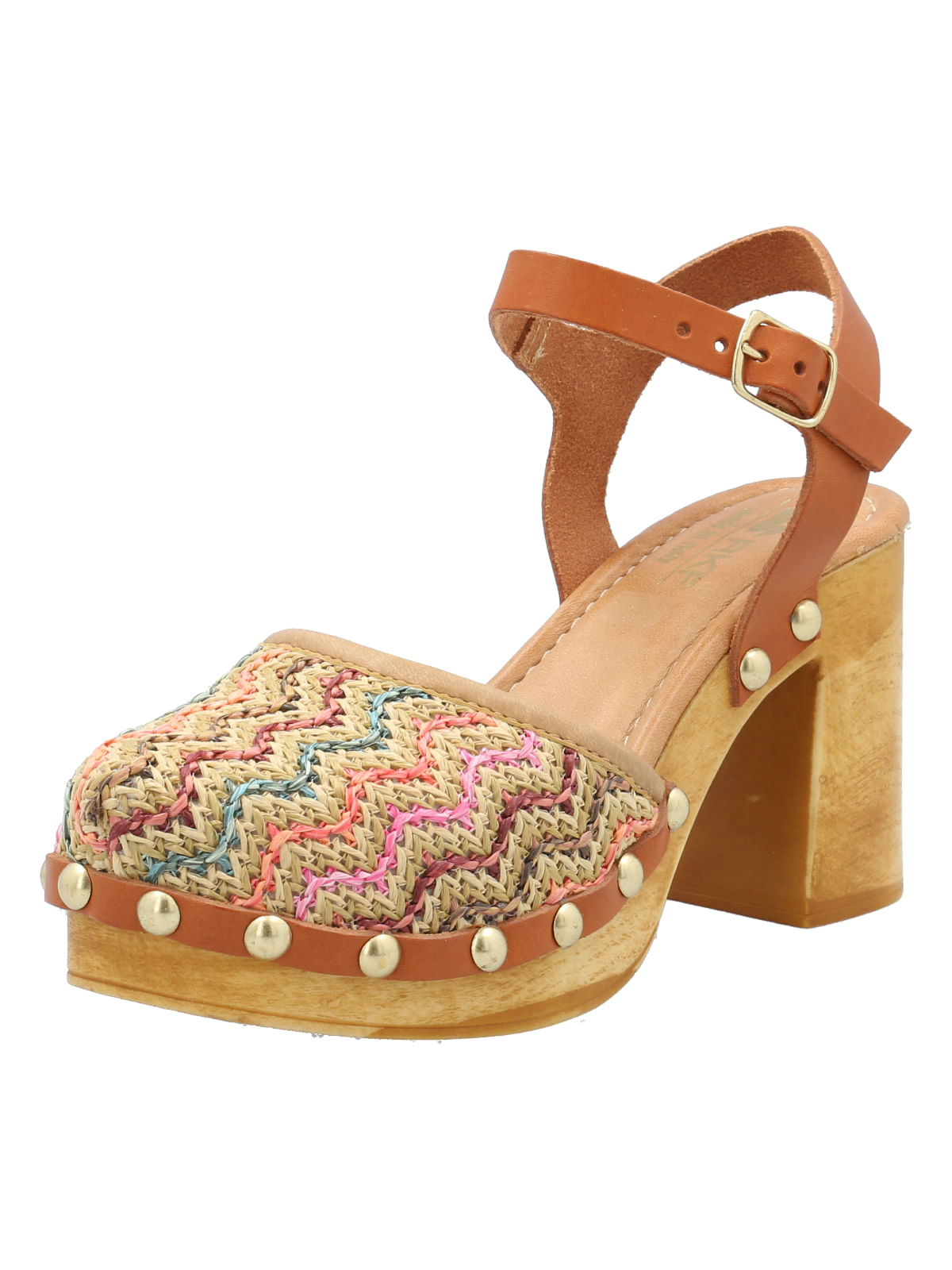 Sueco Cuero Mujer Azafran Multicolor Rockford