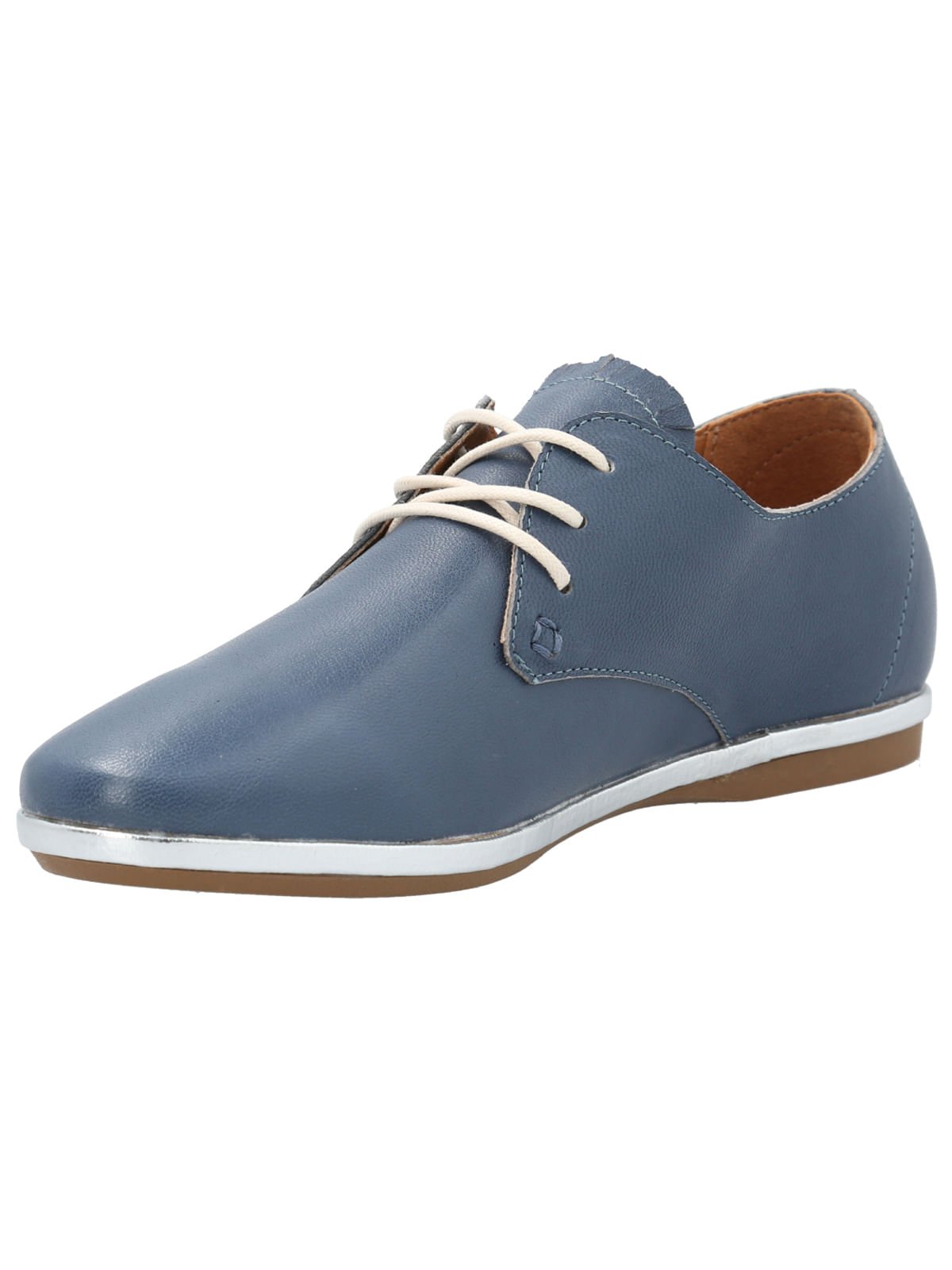Zapato Cuero Mujer Patmos Azul Rockford