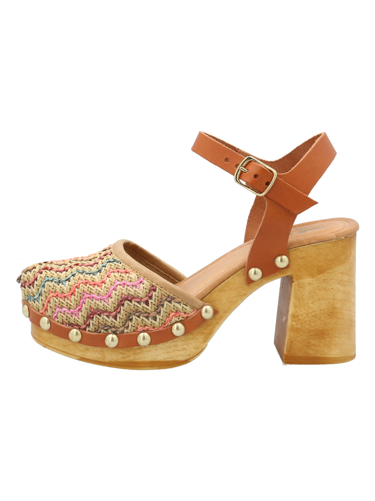 Sueco Cuero Mujer Azafran Multicolor Rockford