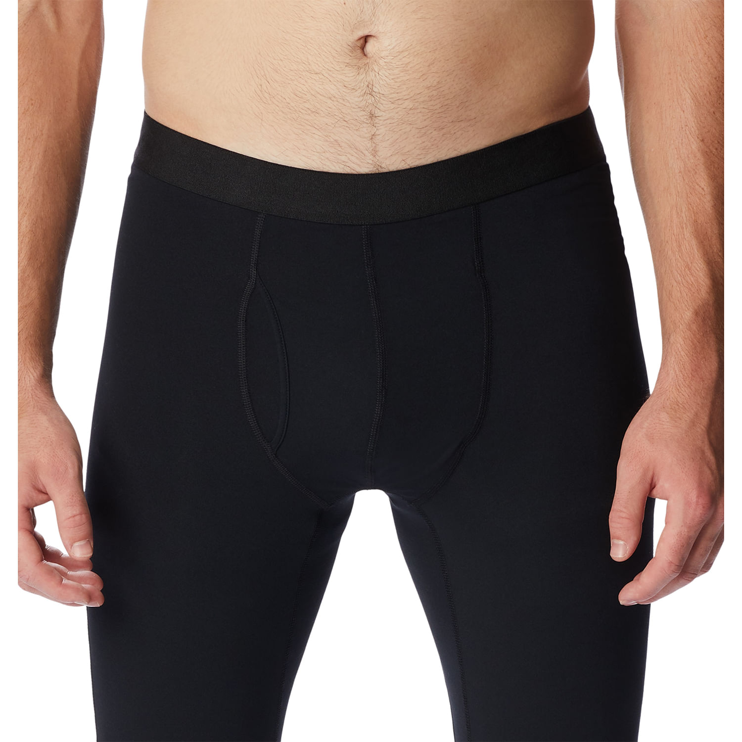 Primera Capa Polera Hombre Midweit Stretch Tight Negro Columbia