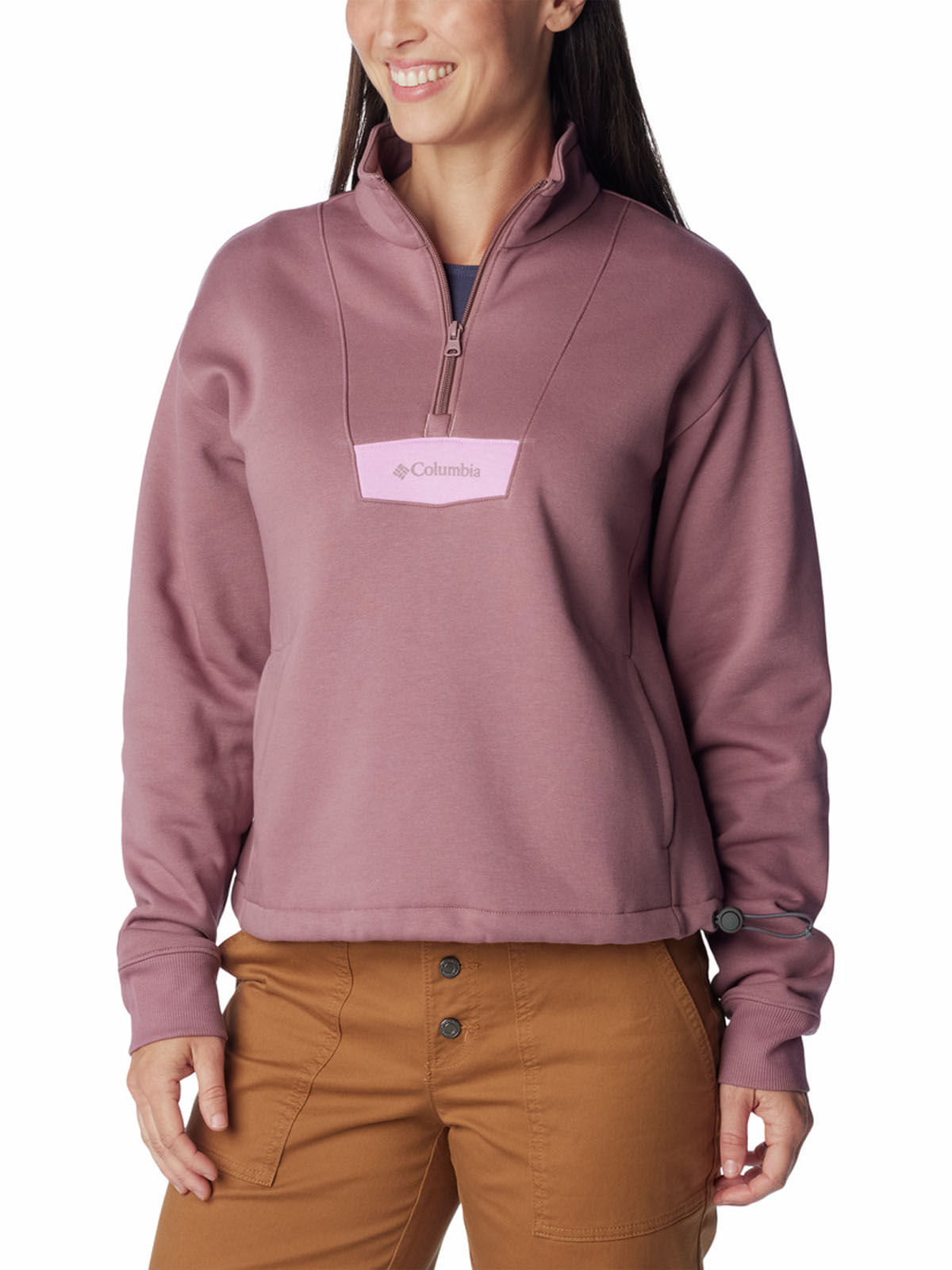 Polerón Mujer Columbia Quarter Zip Rosado Columbia