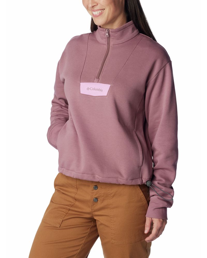 Poleron-Mujer-Columbia-Quarter-Zip-Rosado-Columbia