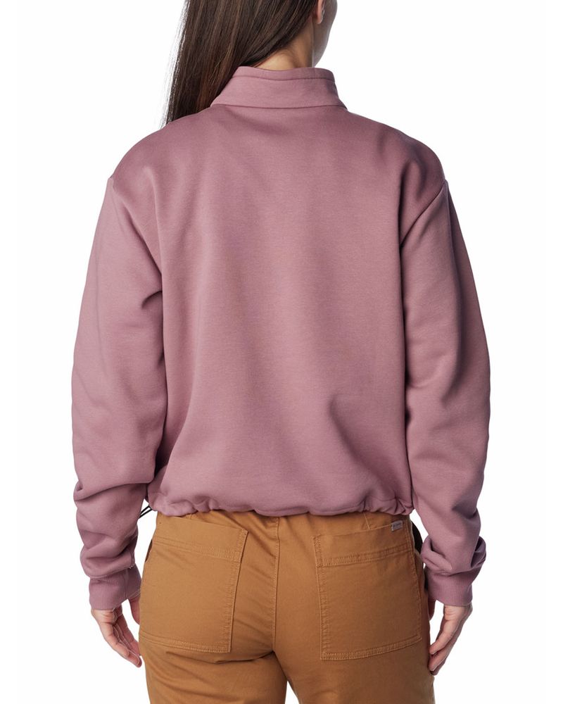 Poleron-Mujer-Columbia-Quarter-Zip-Rosado-Columbia