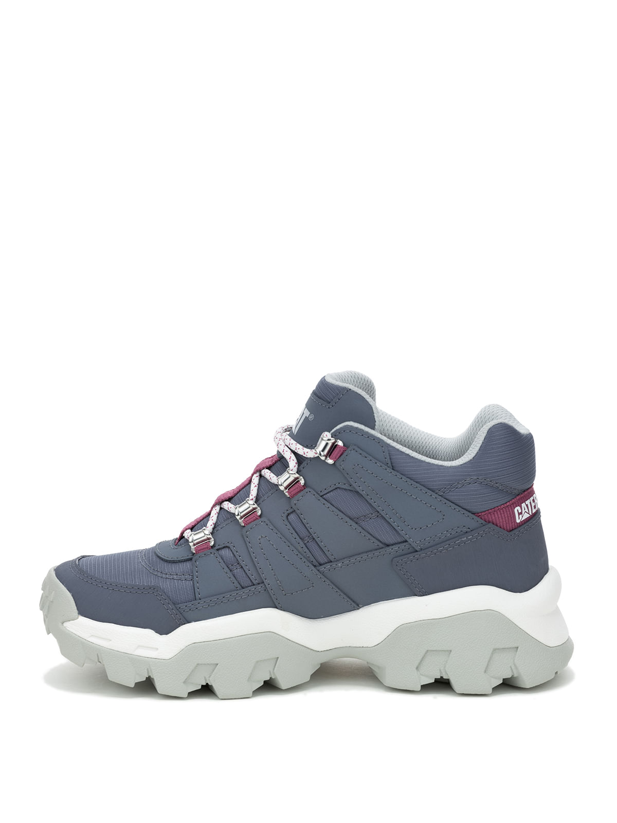 Zapatilla Con Caña Casual Mujer Reactor Mid Azul Cat