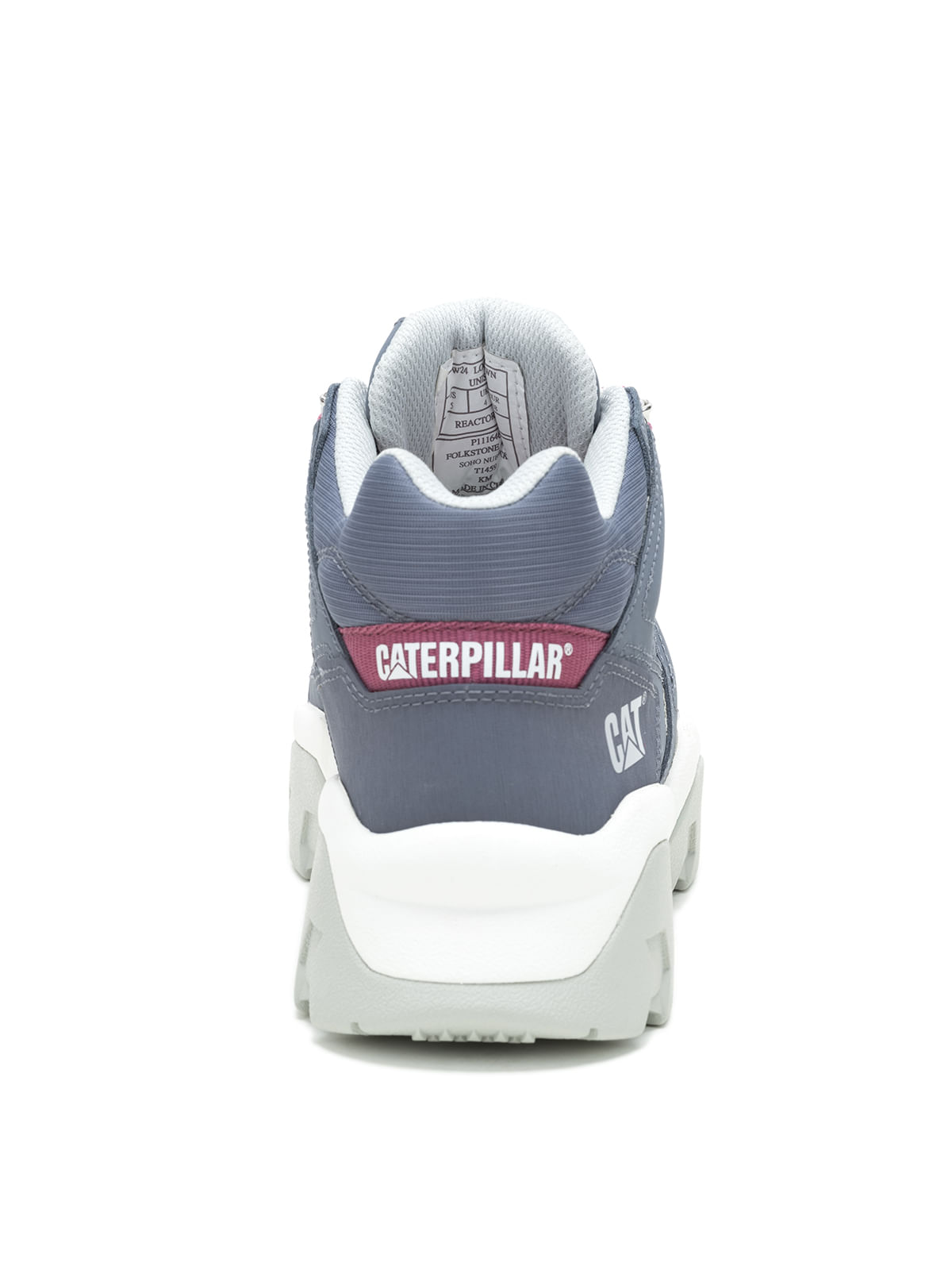 Zapatilla Con Caña Casual Mujer Reactor Mid Azul Cat