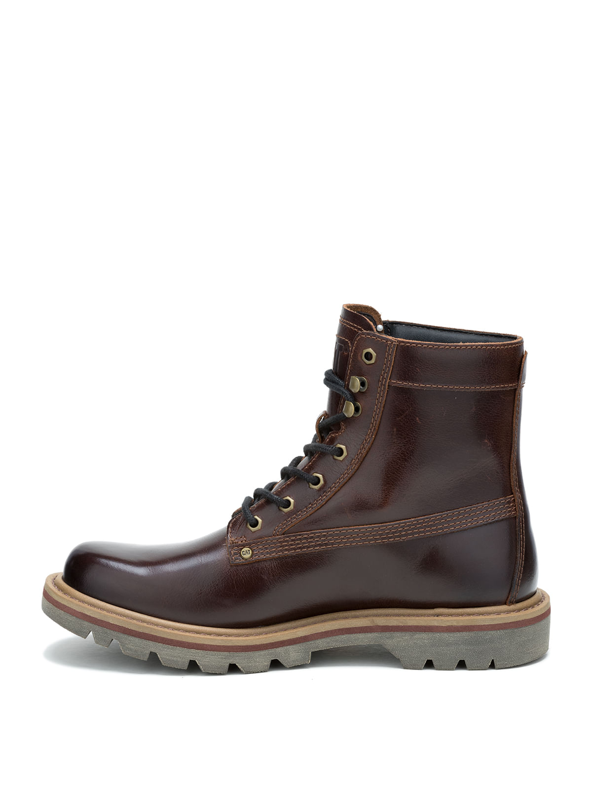 Botín Cuero Hombre Colorado Grader Waterproof Café Oscuro Cat