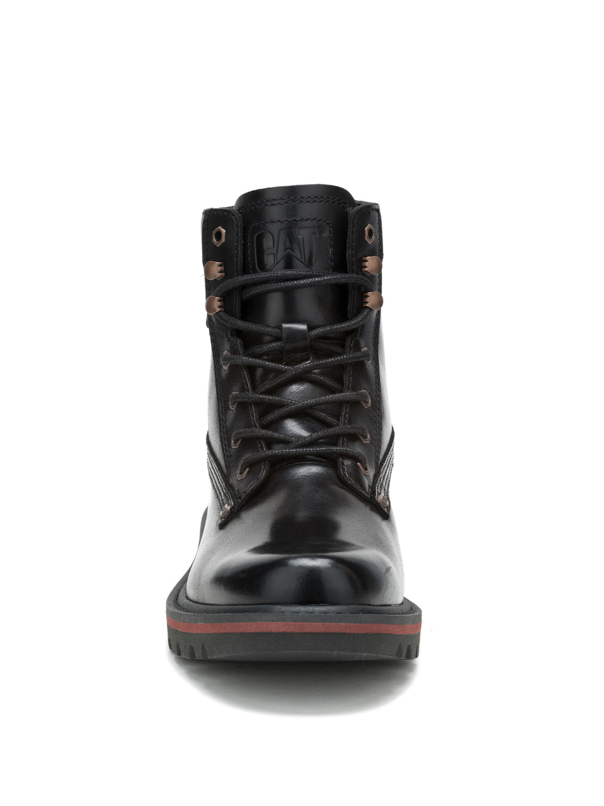 Botín Cuero Hombre Colorado Grader Waterproof Negro Cat