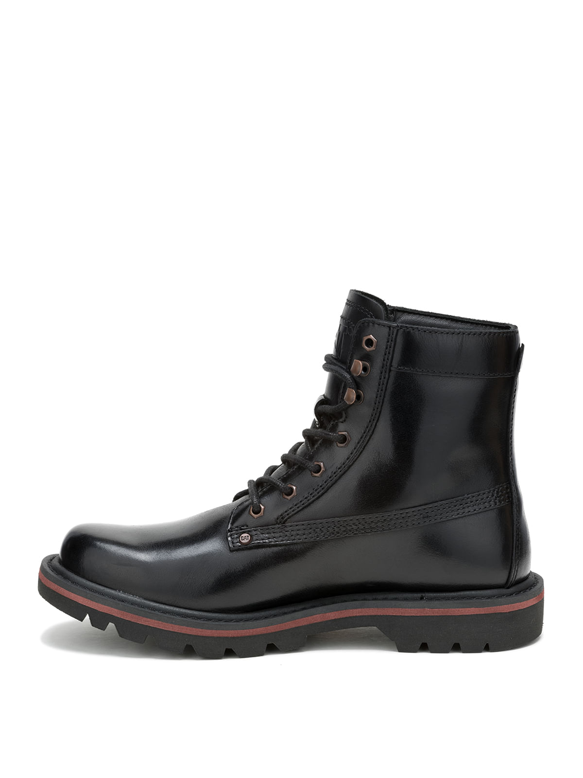 Botín Cuero Hombre Colorado Grader Waterproof Negro Cat