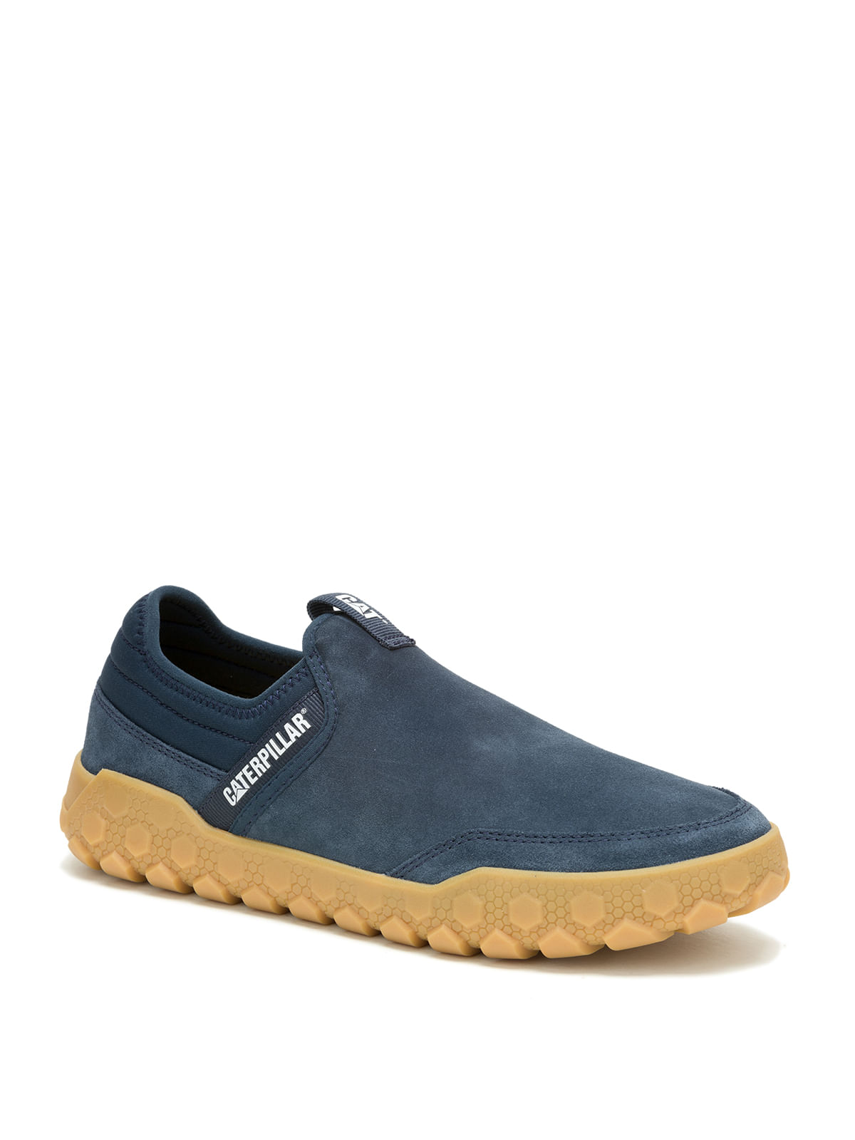 Slip On Gamuza Hombre Hex + Azul Marino Cat