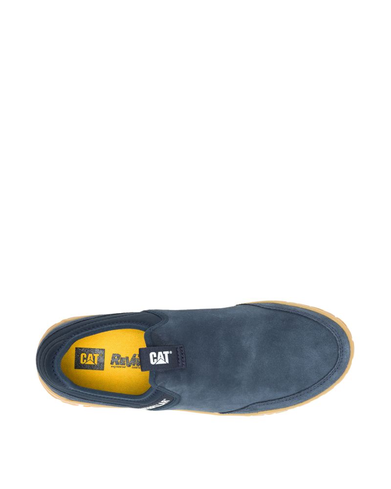 Slip-On-Gamuza-Hombre-Hex---Azul-Marino-Cat