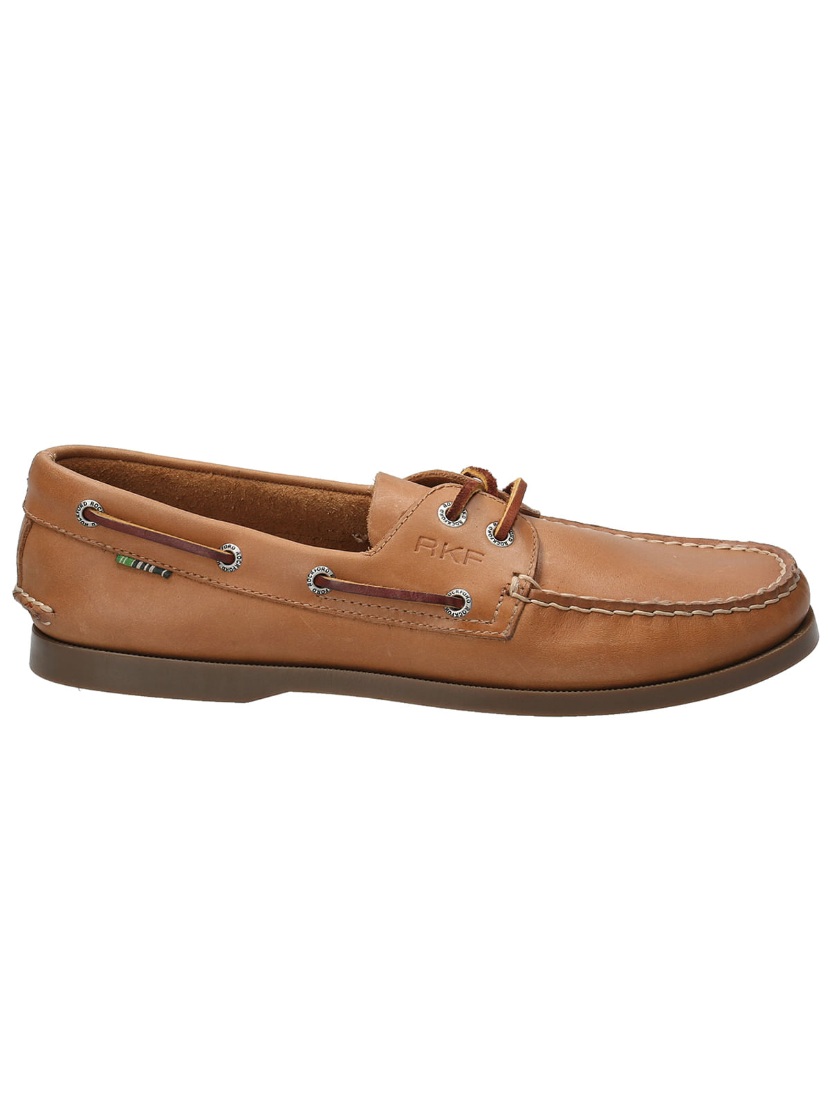 Zapato Cuero Hombre Boat Café Claro Rockford