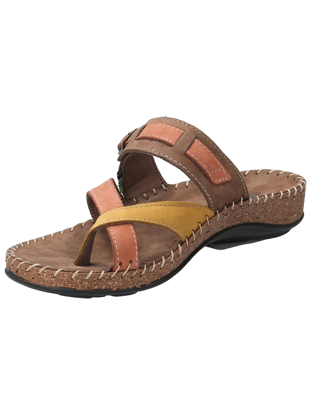 Sandalia Cuero Mujer Paradise Naranjo Rockford