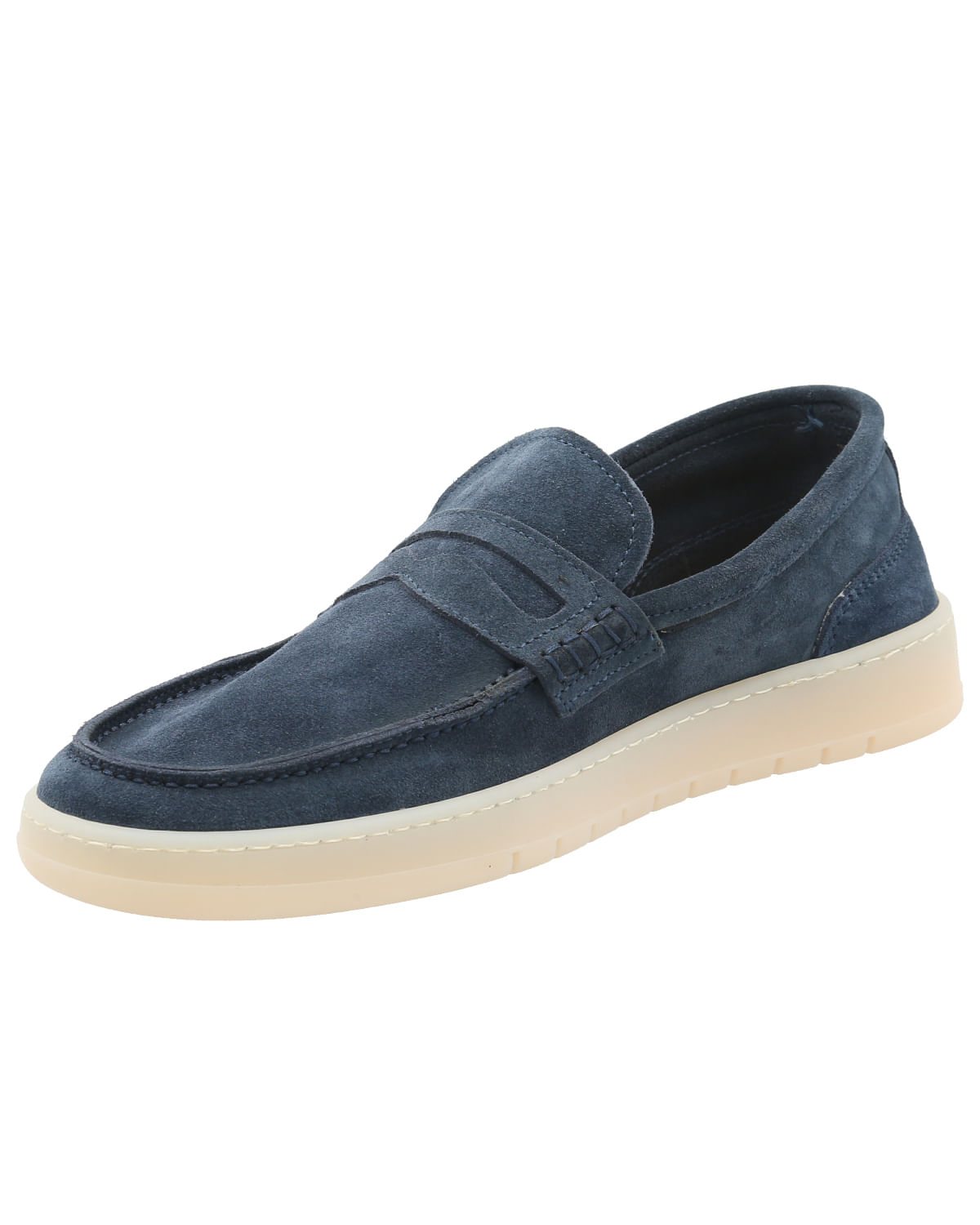 Mocasín Cuero Hombre Galvano Azul Rockford