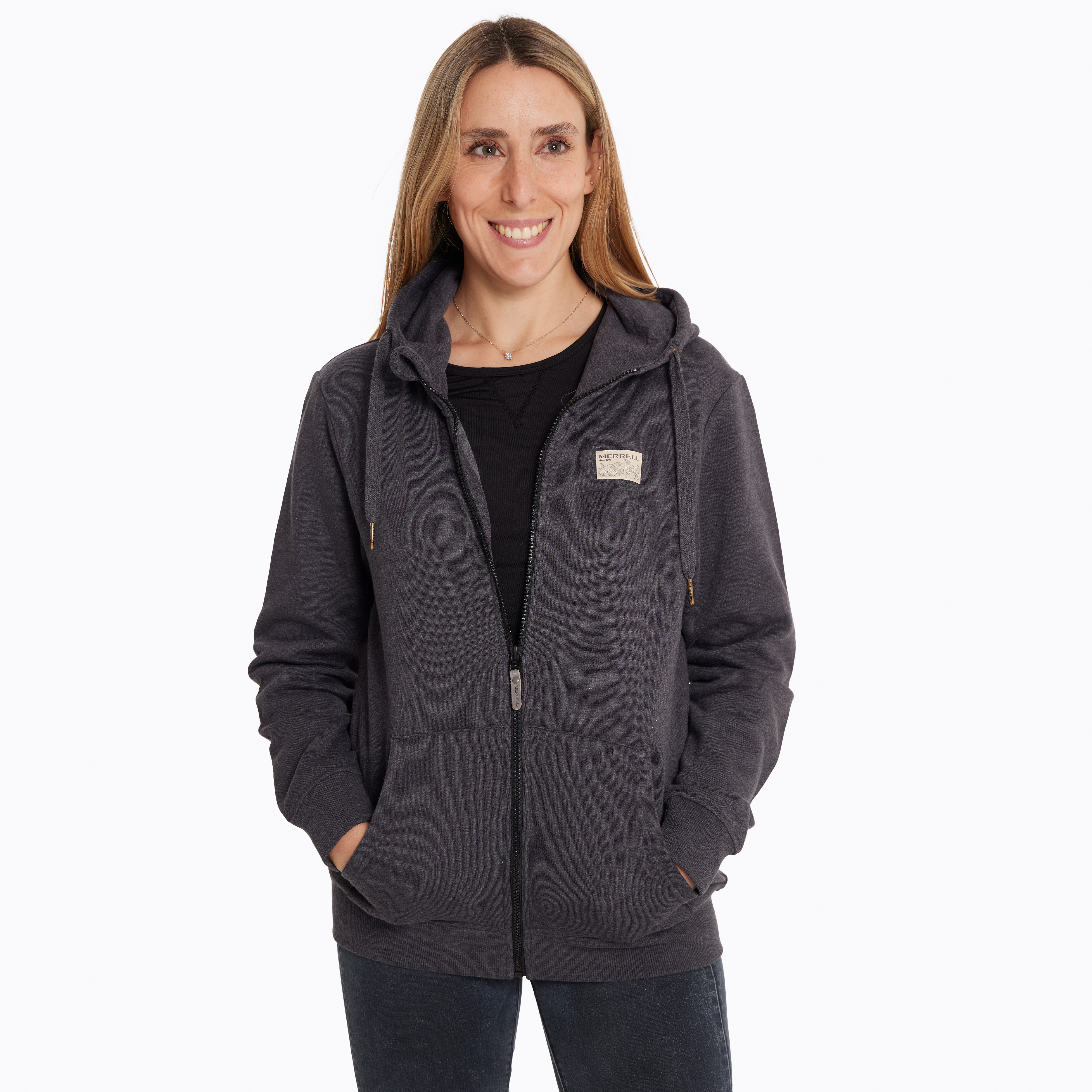 Poleron Mujer Merced Sweatshirt Negro Merrell