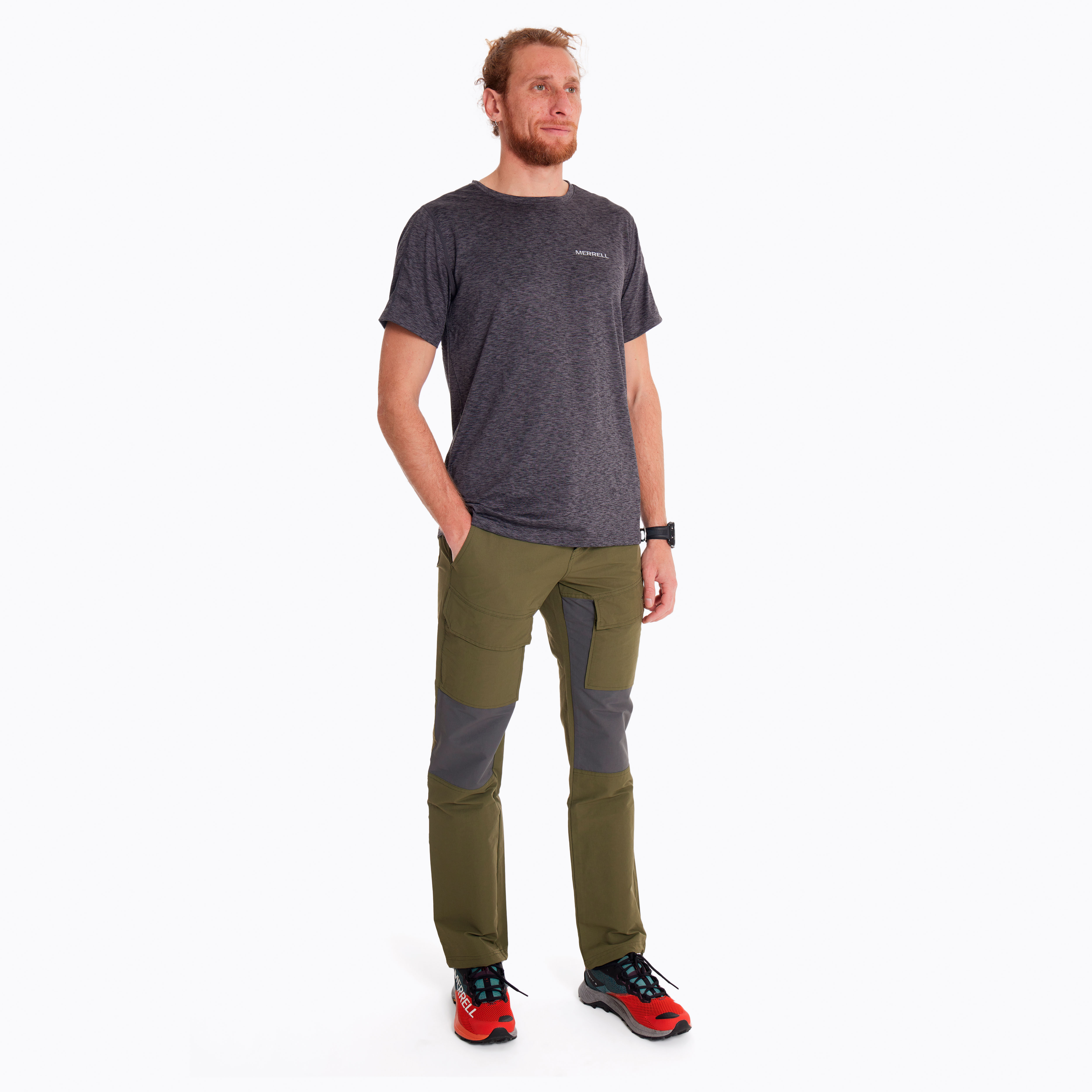 Polera Hombre Sport Blue Negro Merrell