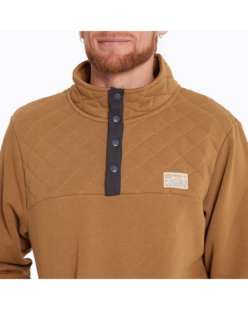 Poleron-Hombre-Stone-Sweatshirt-Mostaza-Merrell