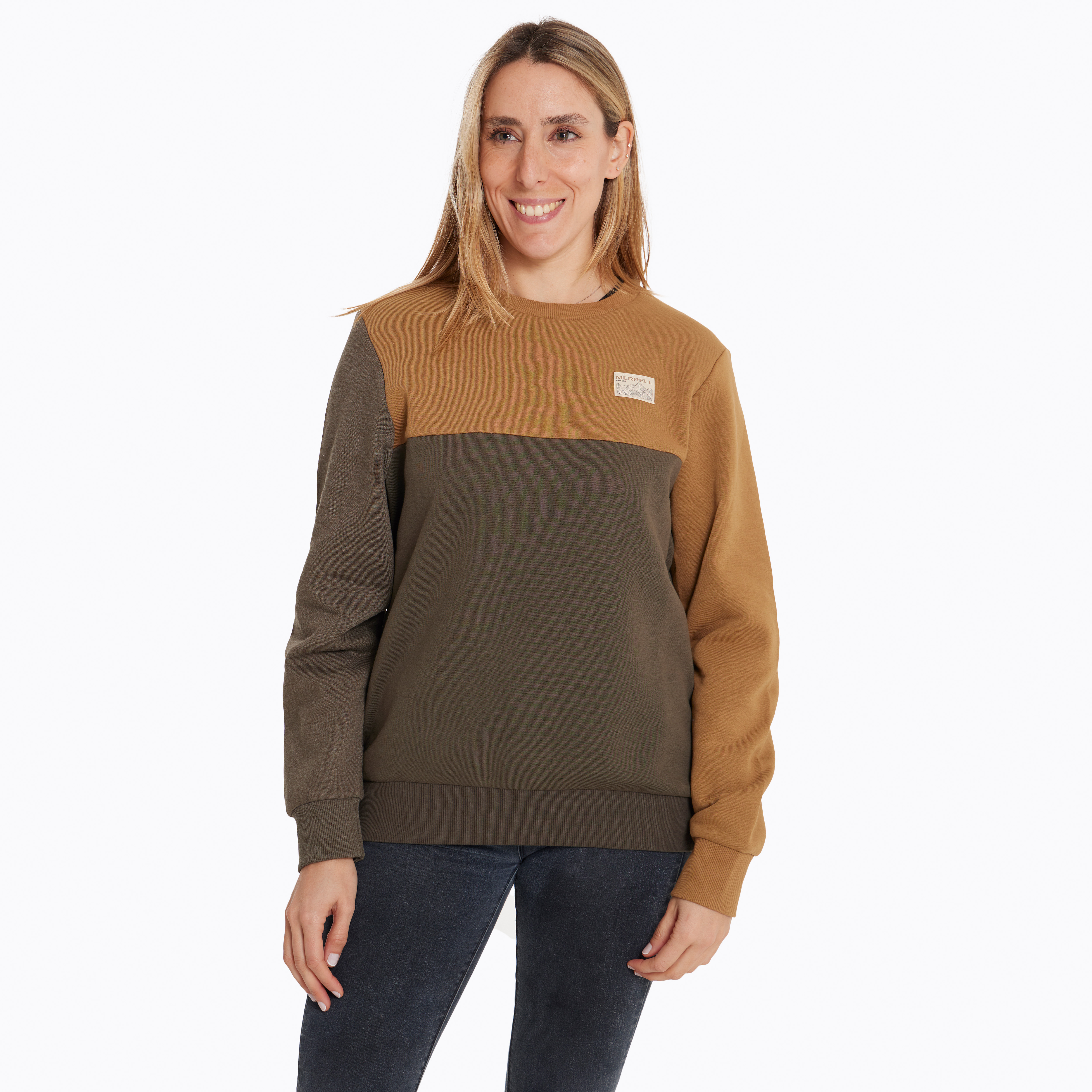 Poleron Mujer Smith Sweatshirt Mostaza Merrell