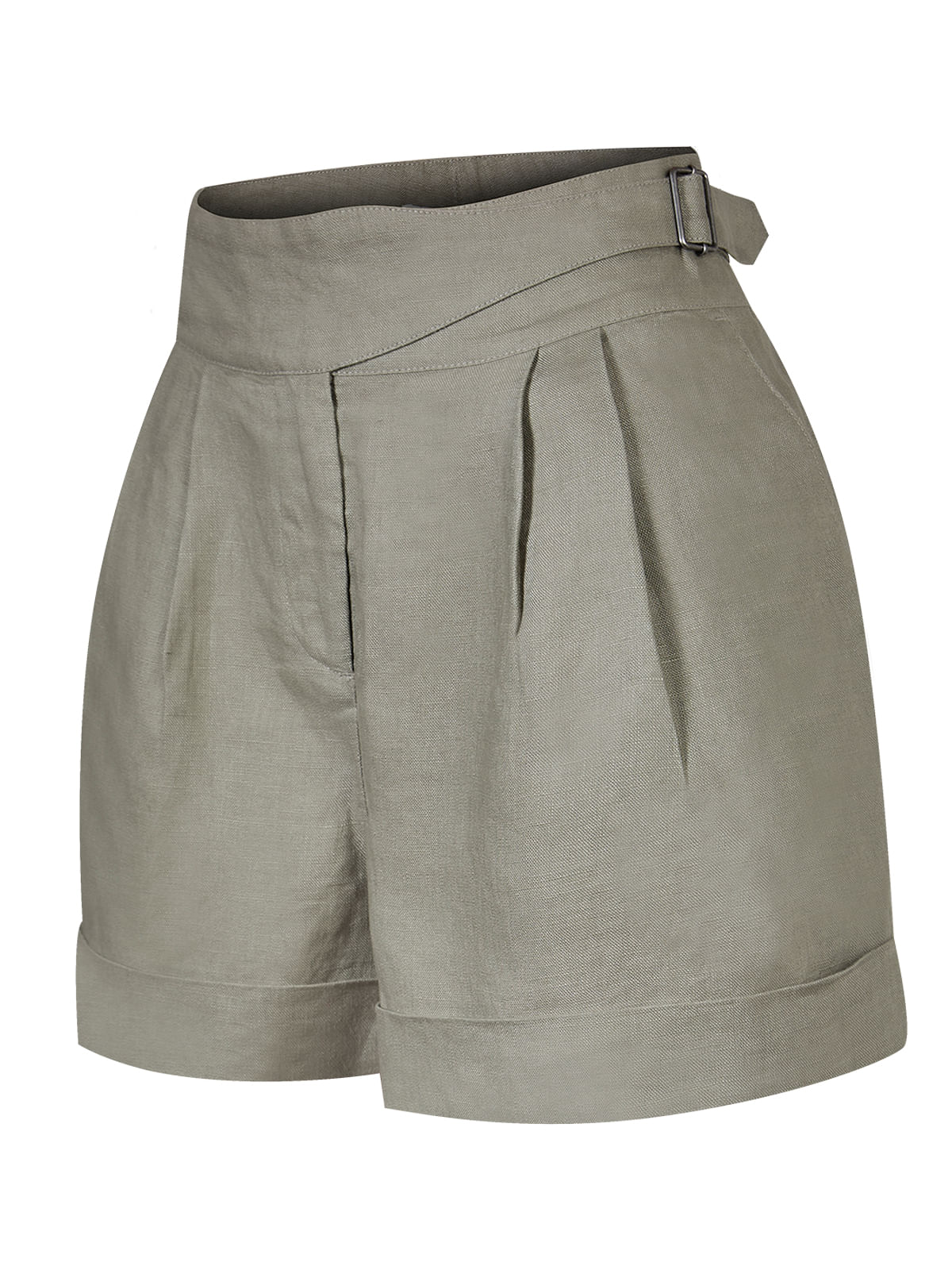 Short Lino Orgánico Mujer Anoum Oliva Rockford