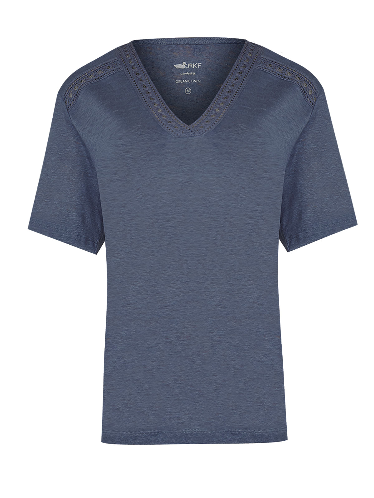 Polera Lino Orgánico Mujer Remini Azul Rockford