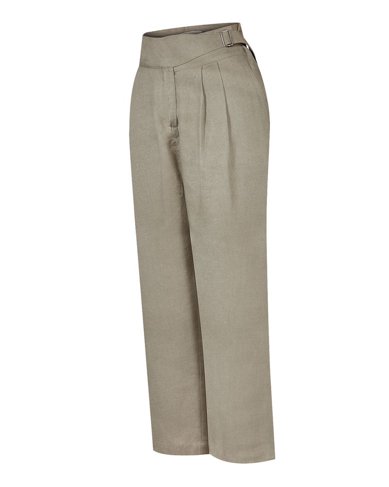 Pantalon-Lino-Organico-Mujer-Ava-Verde-Rockford