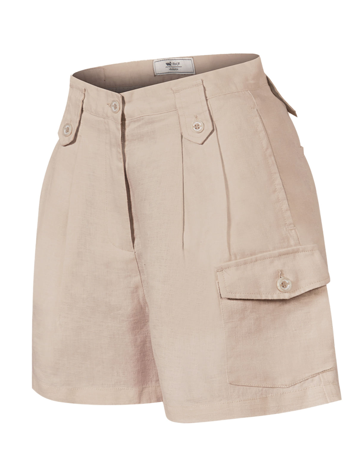 Short Lino Orgánico Mujer Rout Verde Rockford