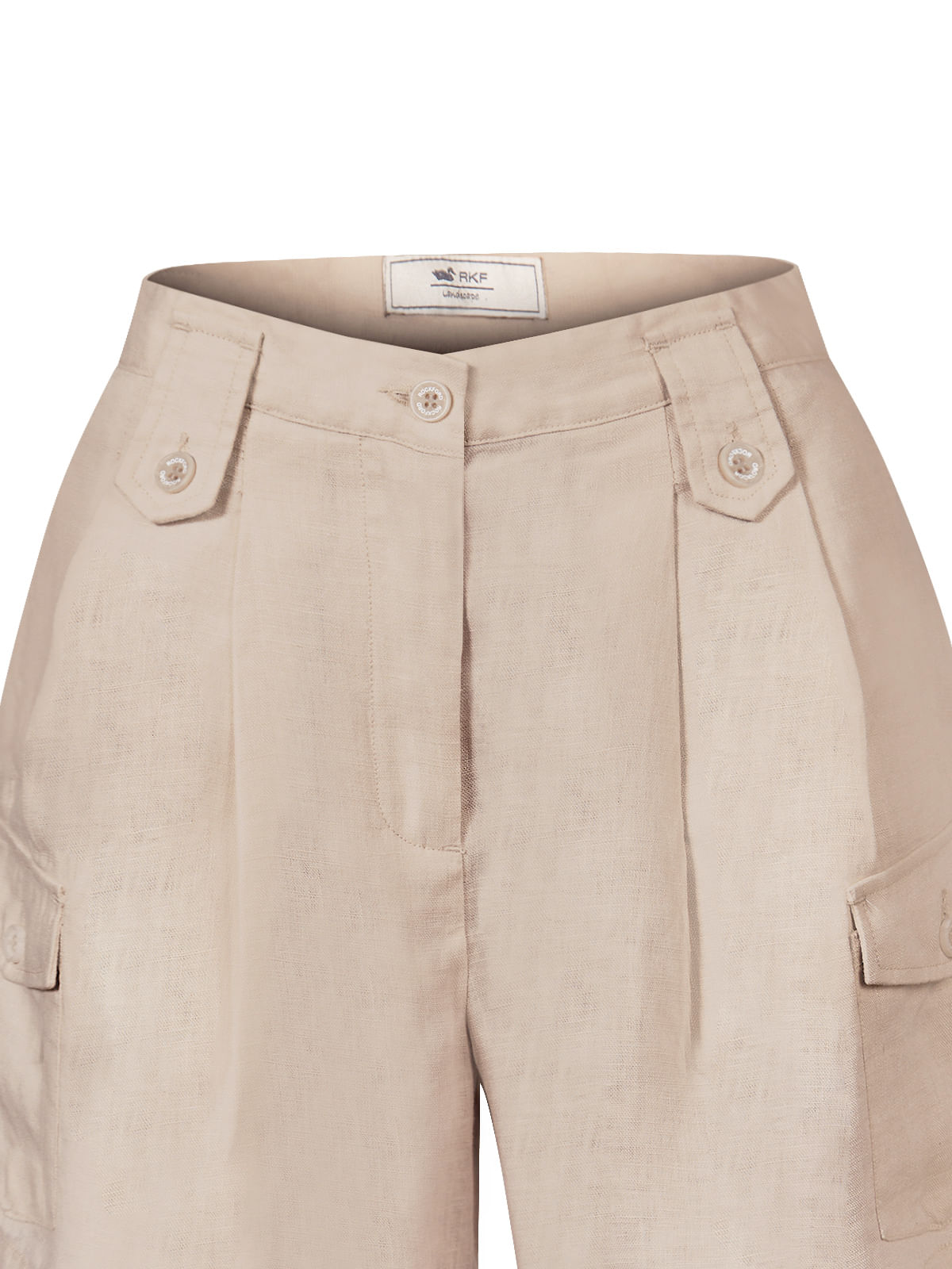Short Lino Orgánico Mujer Rout Verde Rockford