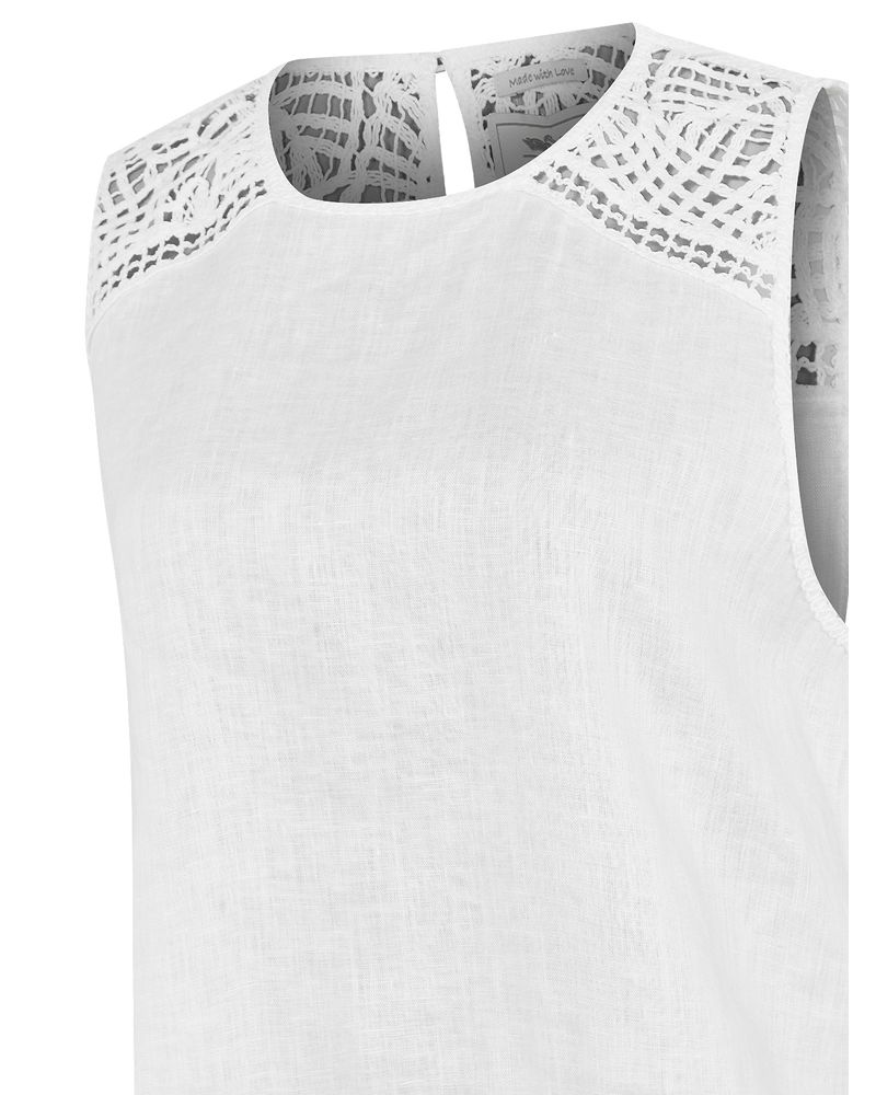 Blusa-Lino-Organico-Mujer-Mele-Blanco-Rockford