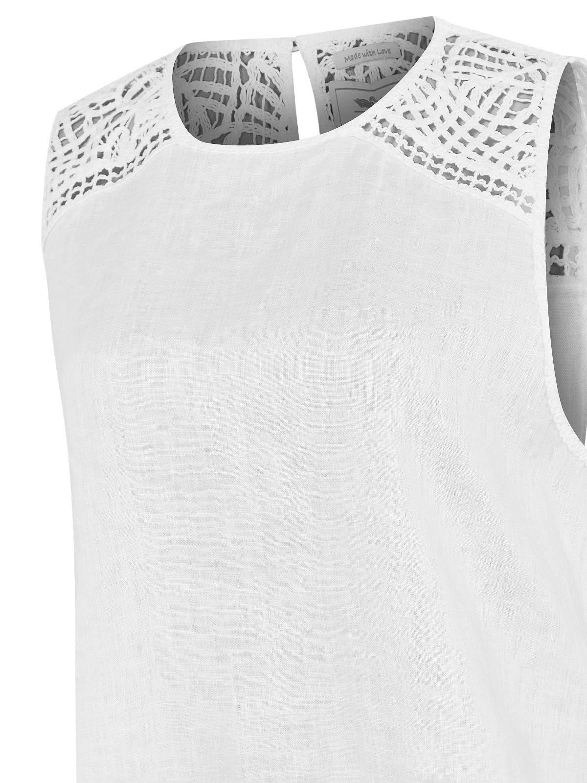 Blusa Lino Orgánico Mujer Mele Blanco Rockford