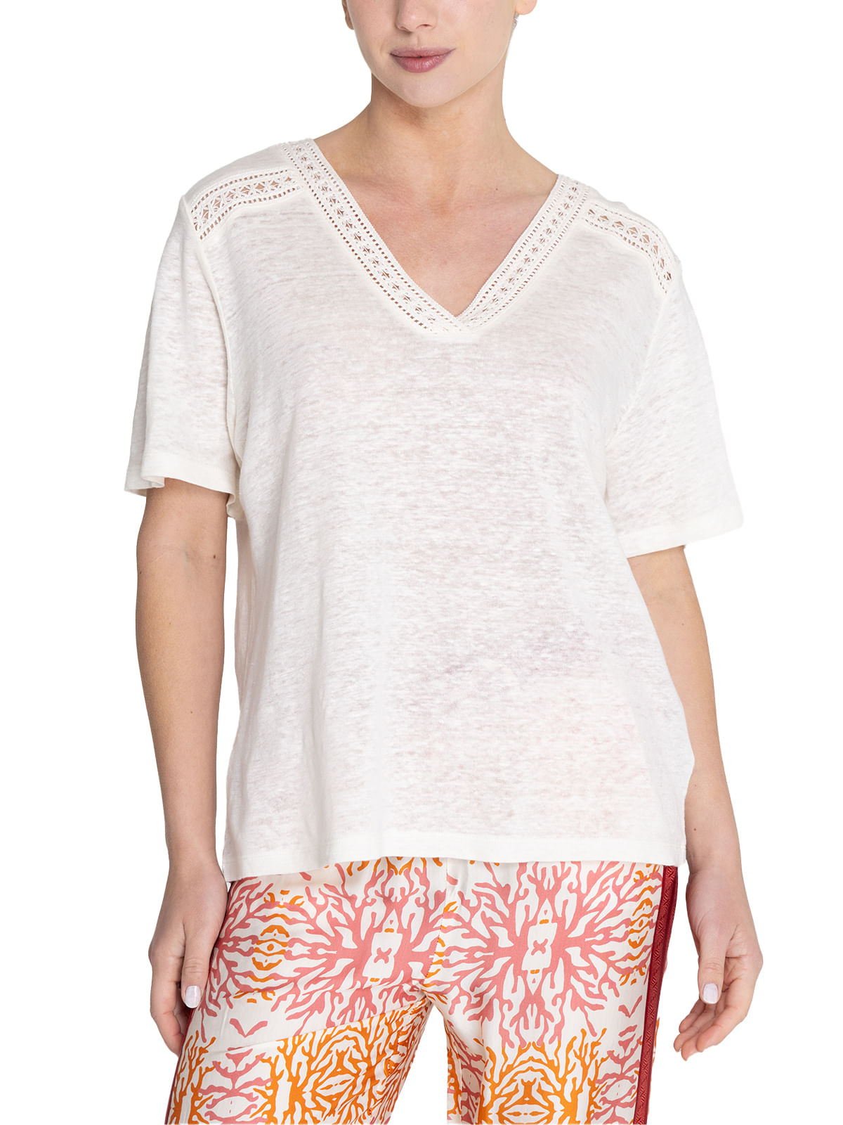 Polera Lino Orgánico Mujer Remini Beige Rockford