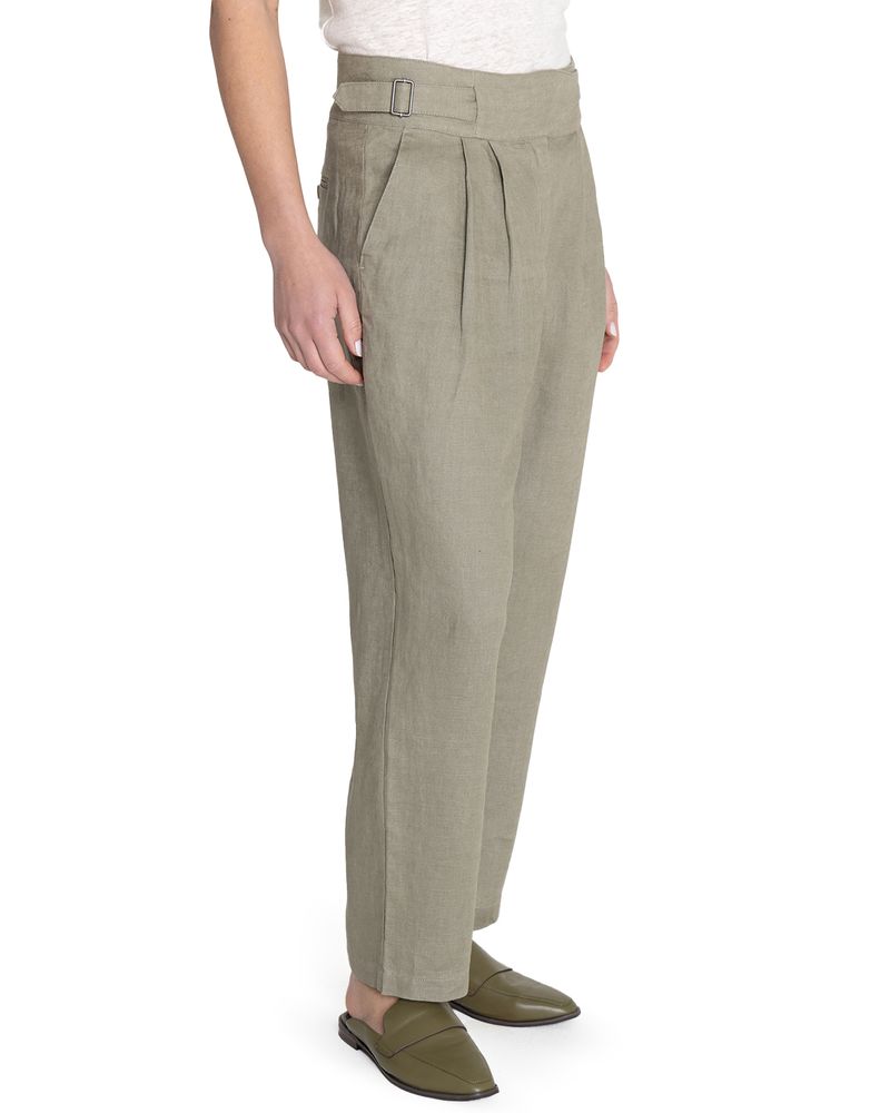 Pantalon-Lino-Organico-Mujer-Ava-Verde-Rockford