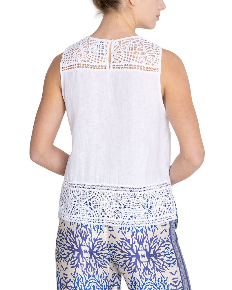 Blusa-Lino-Organico-Mujer-Mele-Blanco-Rockford