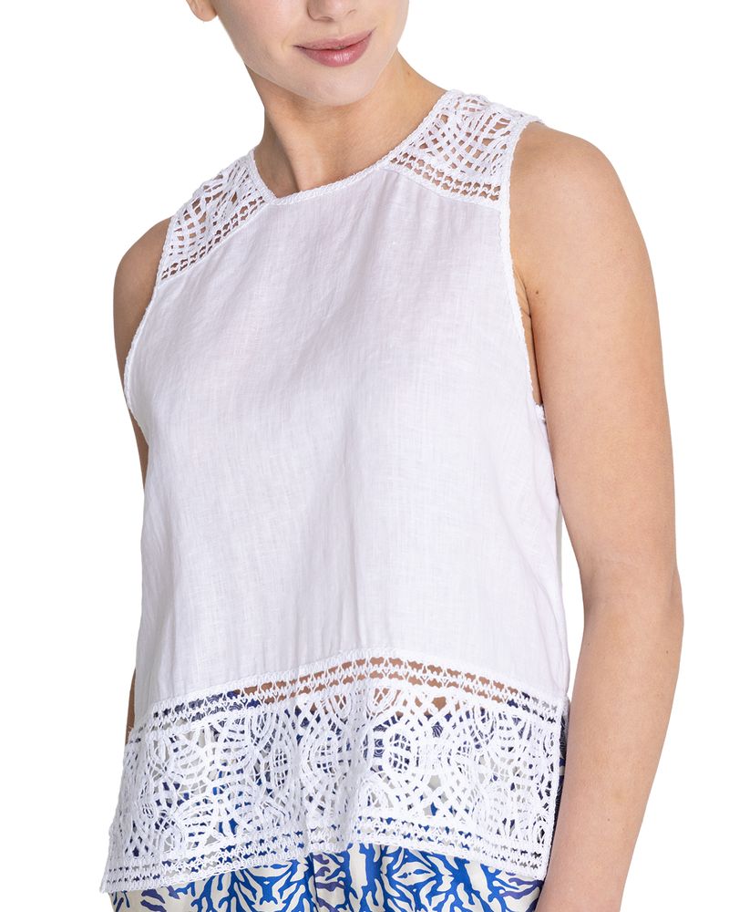 Blusa-Lino-Organico-Mujer-Mele-Blanco-Rockford