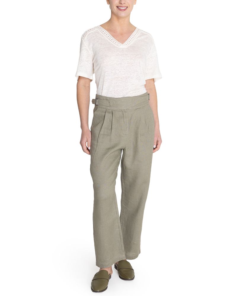 Pantalon-Lino-Organico-Mujer-Ava-Verde-Rockford