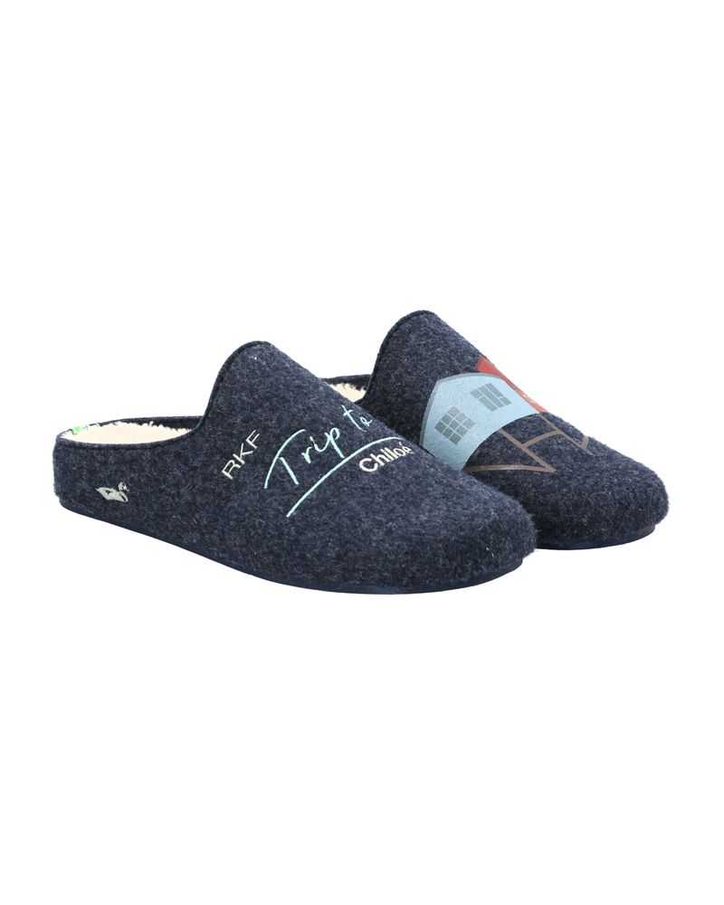 Pantufla-Fibras-Recicladas-Unisex-Slipper-Chiloe-Azul-Rockford