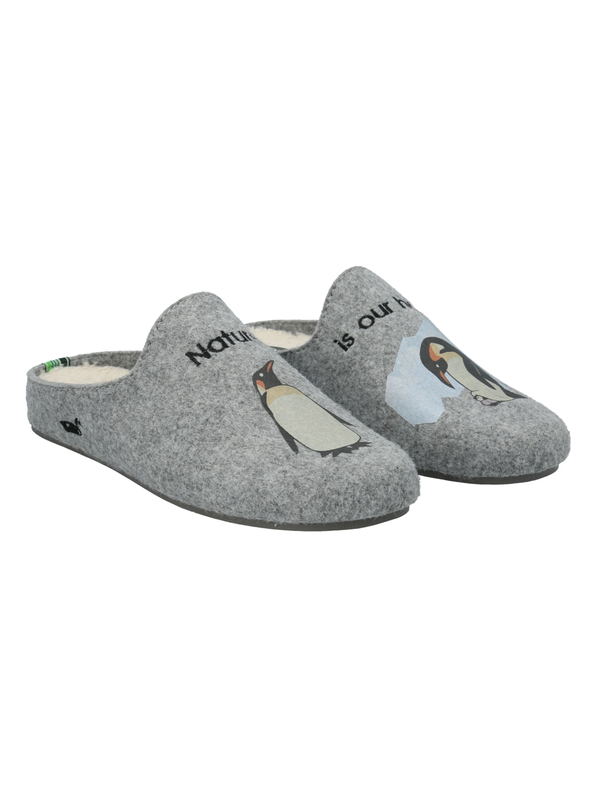 Pantufla Fibras Recicladas Unisex Slipper Penguin Gris Rockford