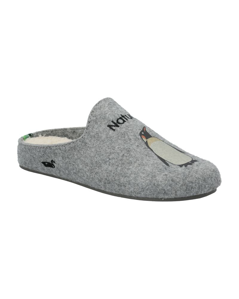 Pantufla-Fibras-Recicladas-Unisex-Slipper-Penguin-Gris-Rockford