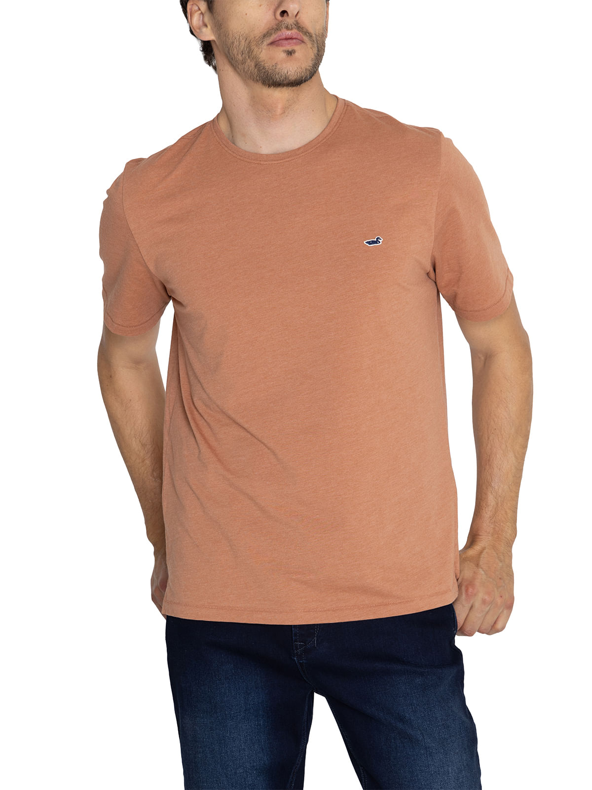 Polera Fibras Recicladas Hombre Native Naranjo Rockford