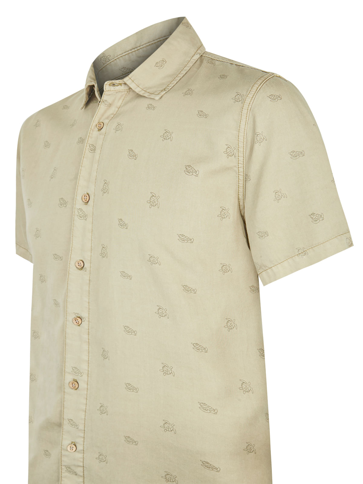 Camisa Tencel Hombre Tencelprint Verde Musgo Rockford