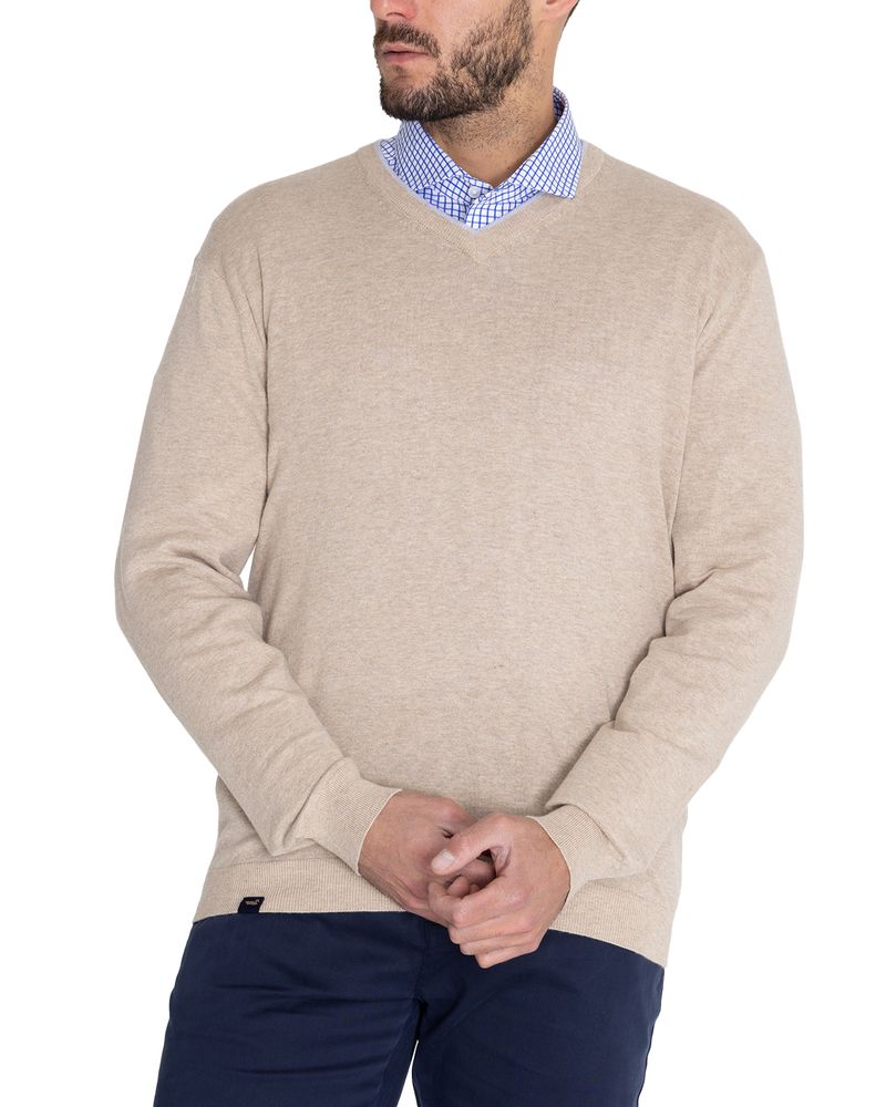 Sweater-Algodon-Organico-Hombre-Angri-V-Beige-Rockford