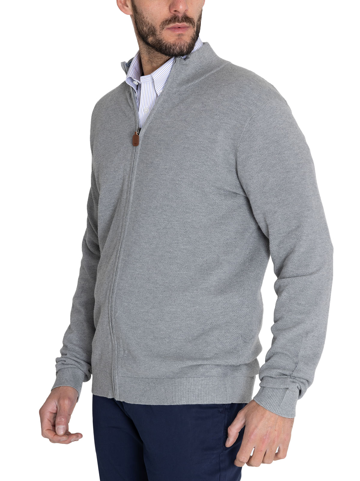 Sweater Algodón Orgánico Hombre Bilbaofull Gris Claro Rockford