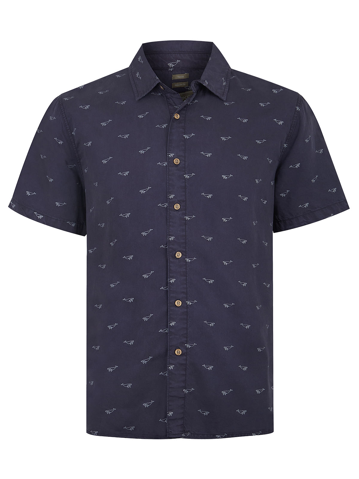 Camisa Tencel Hombre Tencelprint Marino Rockford