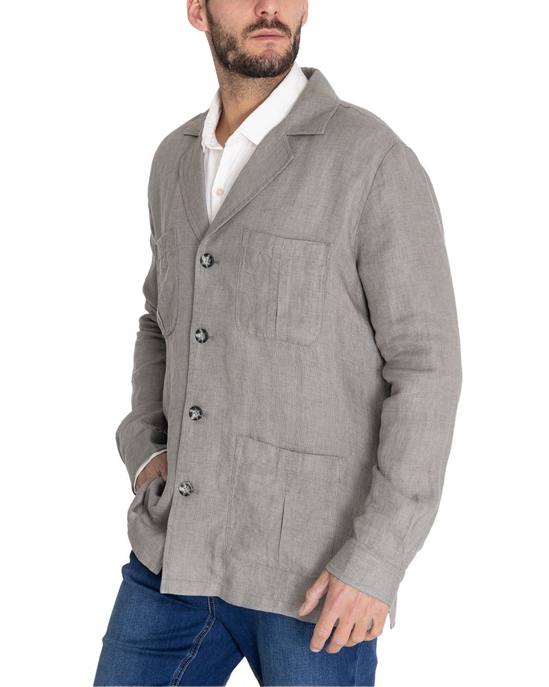 Chaqueta-Lino-Organico-Hombre-Fornillo-Verde-Oscuro-Rockford