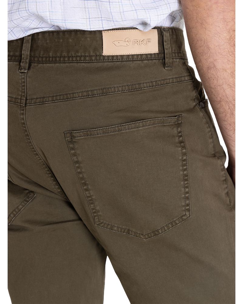 Pantalon-Natural-Flex-Hombre-Five-Verde-Oscuro-Rockford