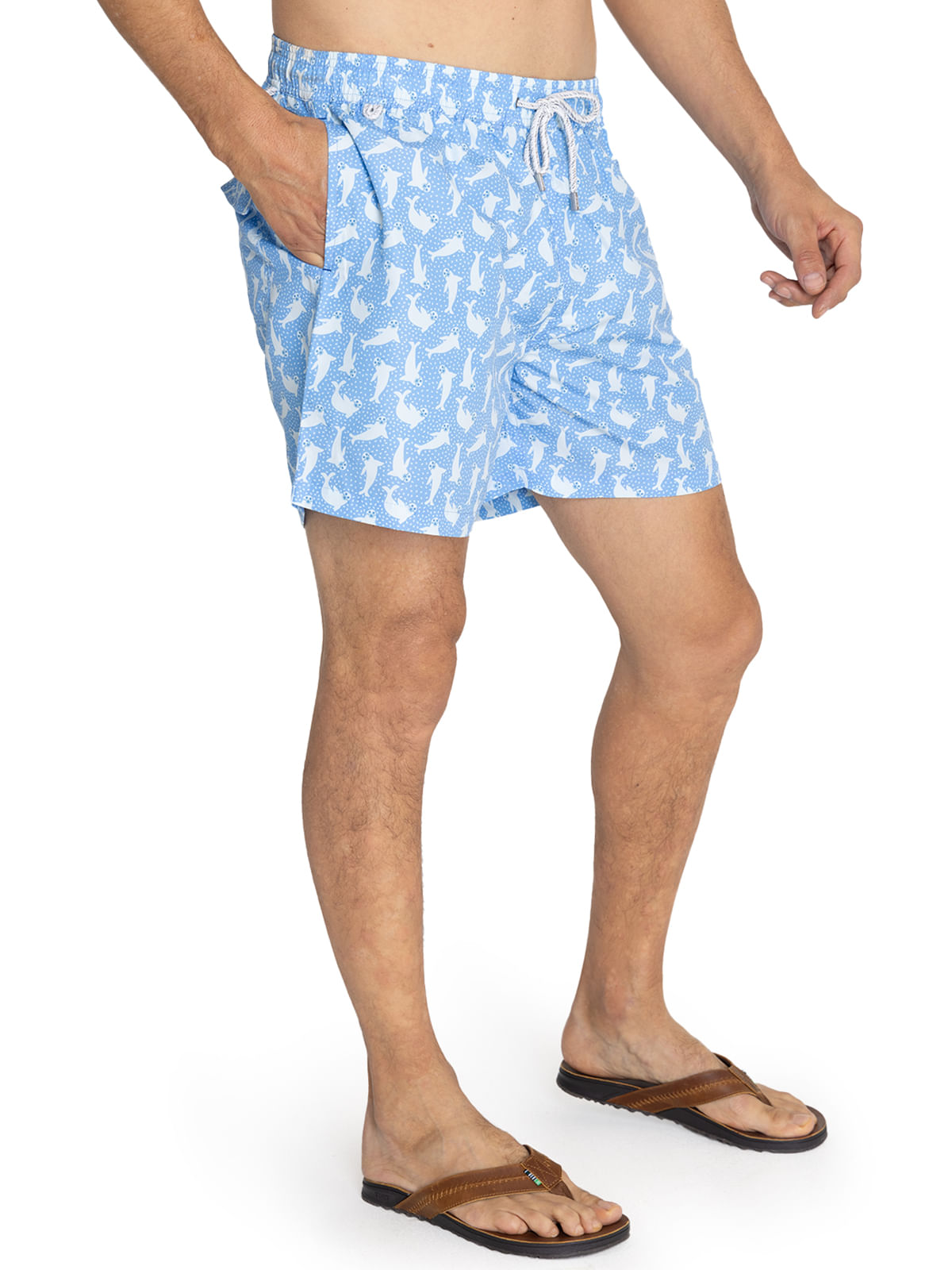 Traje De Baño Fibras Recicladas Hombre Izam Blanco Rockford