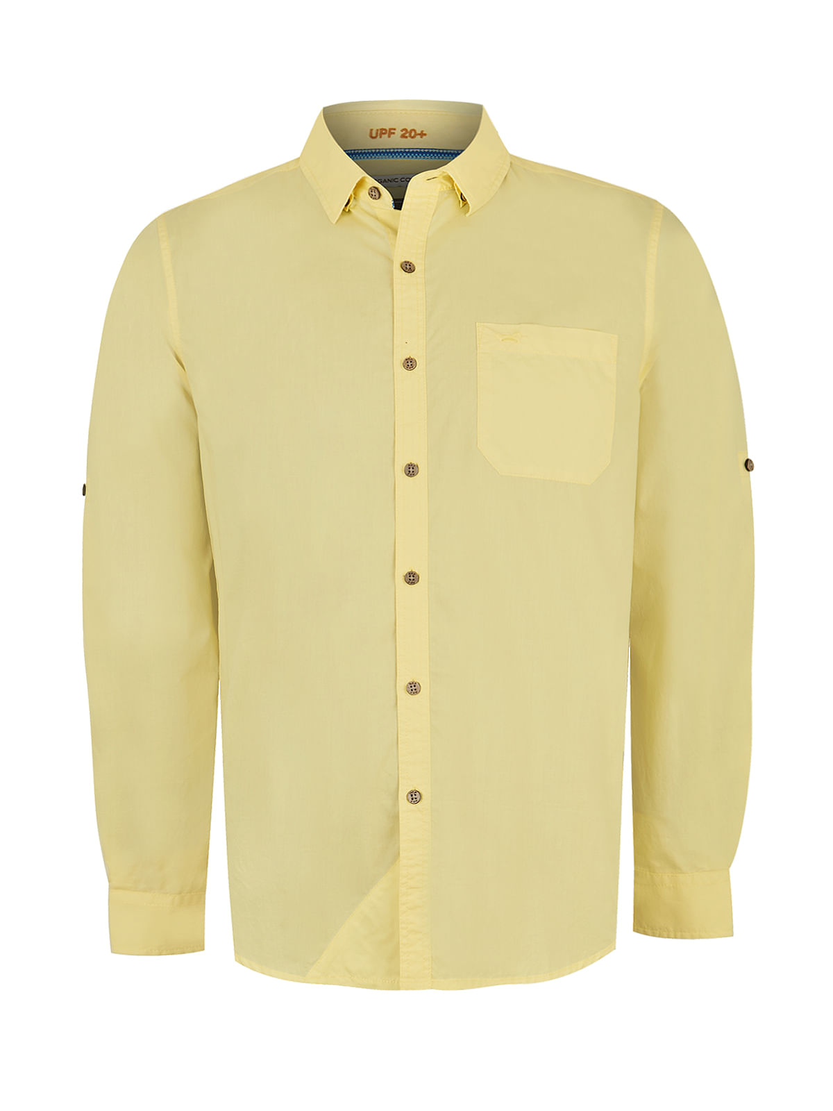 Camisa Algodón Orgánico Hombre Galiton Amarillo Rockford