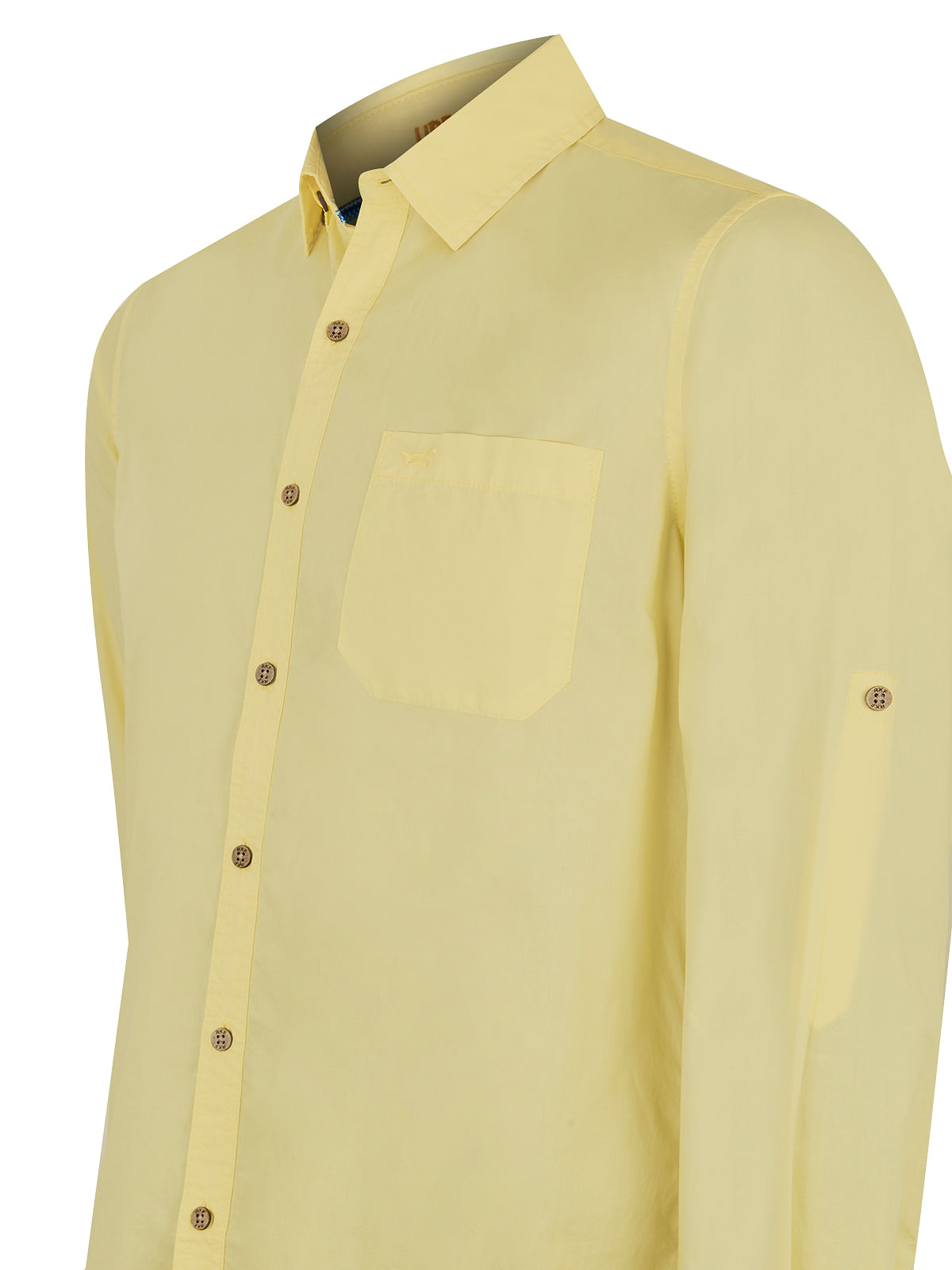 Camisa Algodón Orgánico Hombre Galiton Amarillo Rockford