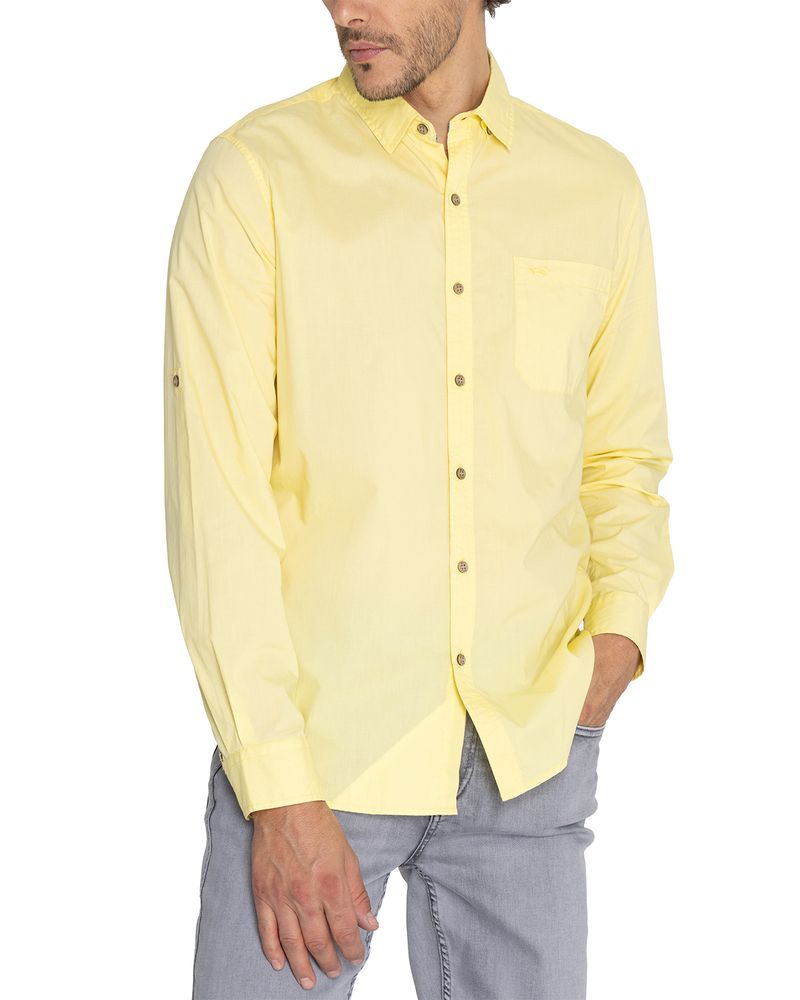 Camisa-Algodon-Organico-Hombre-Galiton-Amarillo-Rockford