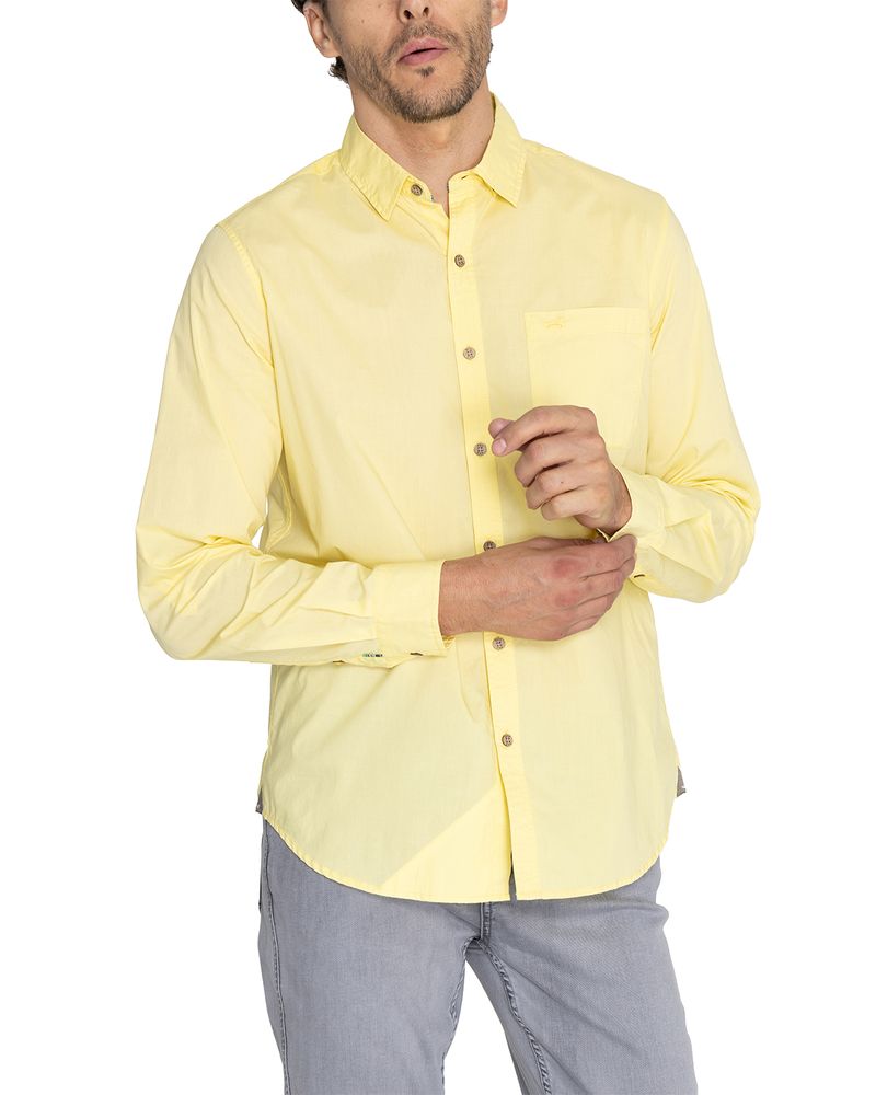 Camisa-Algodon-Organico-Hombre-Galiton-Amarillo-Rockford