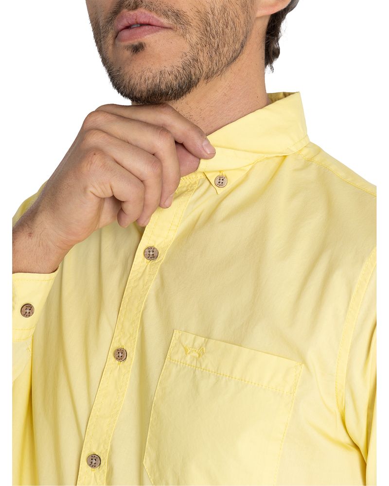 Camisa-Algodon-Organico-Hombre-Galiton-Amarillo-Rockford